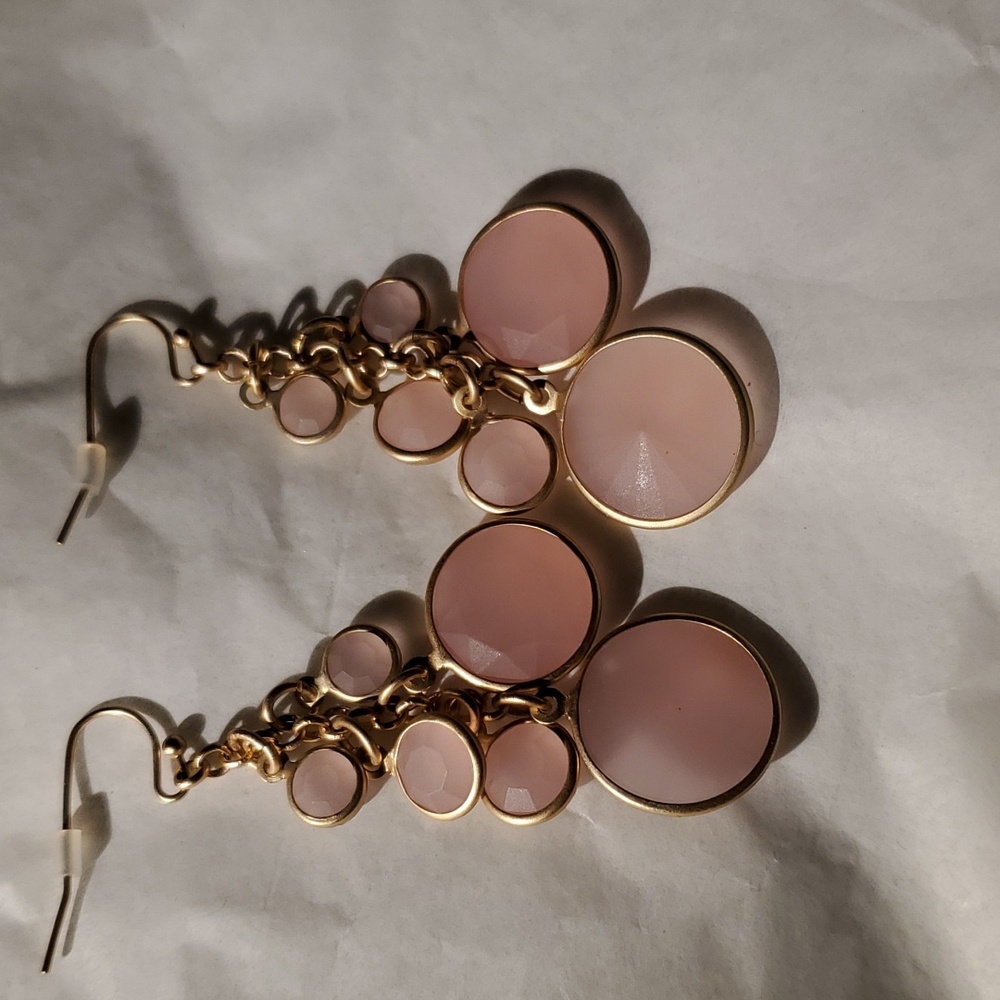 Beautiful light weight milky pink earrings